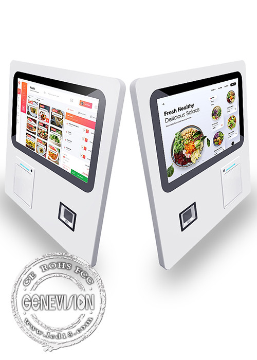 Wall Mount Self Service Payment Kiosk With QR Code Scanner 15.6''