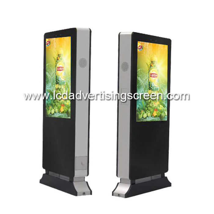IP65 Outdoor Digital Signage Advertising Monitor Sunviewable , Outdoor Totem Kiosk