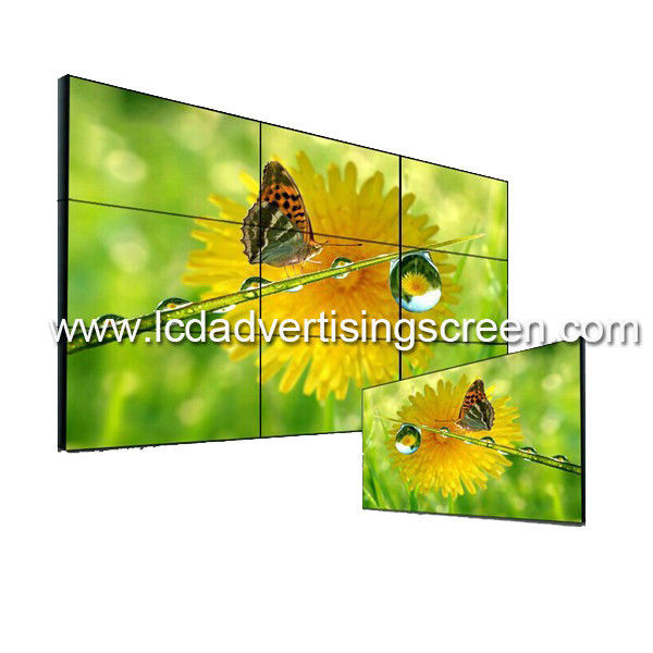 HD Indoor Retail Signage Displays 450cd 8mm Bezel Size Seamless 2x2 Video Wall