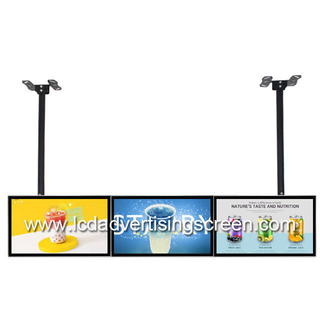 43 Inch LCD Advertising Screen Window High Brightness Dual Screen Ceiling Installation