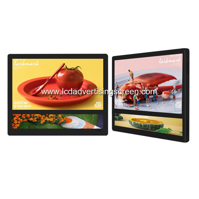 Double Screen Wall Mounted Advertising LCD  Display For Elevator