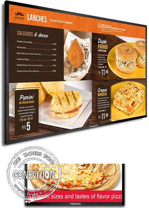 55 Inch Wall Mount Digital Signage For Catering Hospitality Industry
