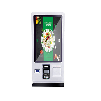 Self Service Payment Kiosk Touch Screen With QR Code Scanner And POS Device