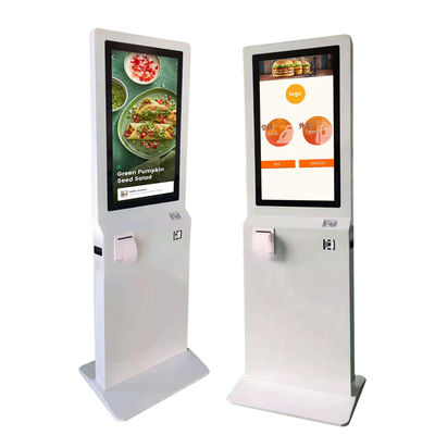 LCD Capacitive Touch Screen Self Payment Kiosk 450cd/M2 With QR Scanner