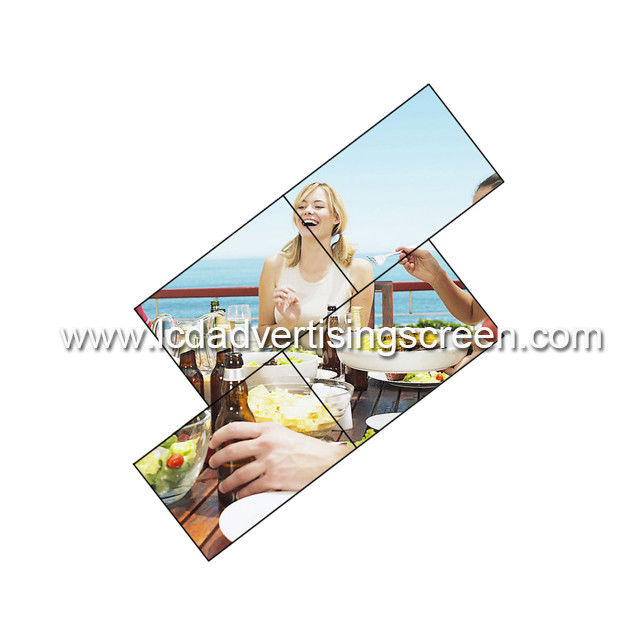 55'' S Shaped Lcd Video Wall Split Controller Advertisement Display