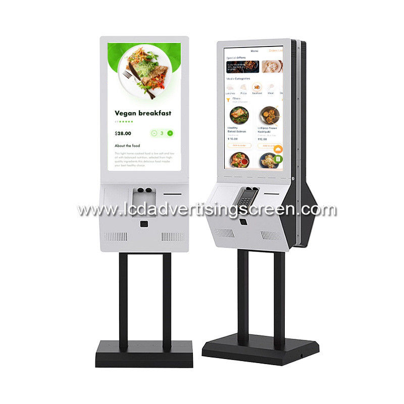 350cd/M2 Dual Screen AIO WiFi Fast Food Self Service Kiosk